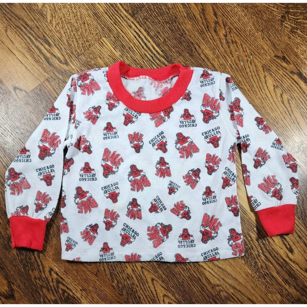 Vintage Chicago Bulls Shirt‎ Kids 3T 1996 Crewneck Long Sleeve NBA Basketball